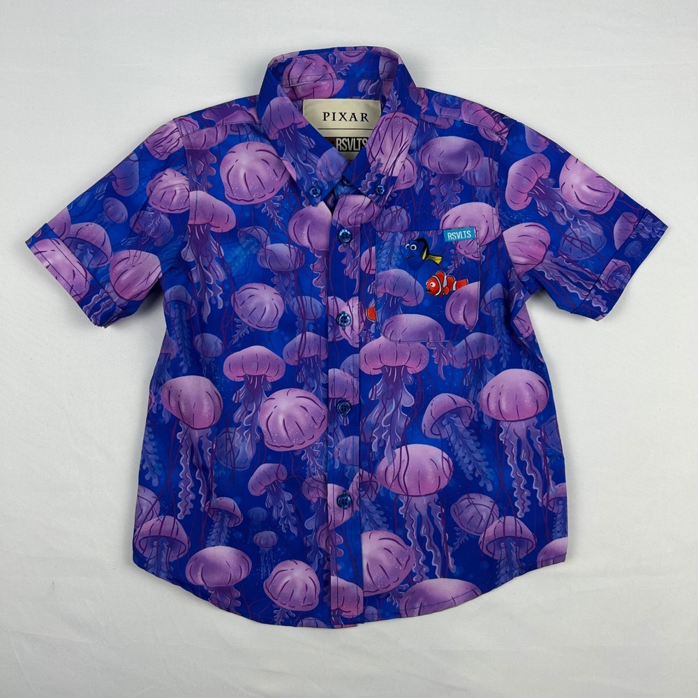 RSVLTS Pixar Finding Nemo Jellyfish Kunuflex Button Down Shirt Kids 2 Years
